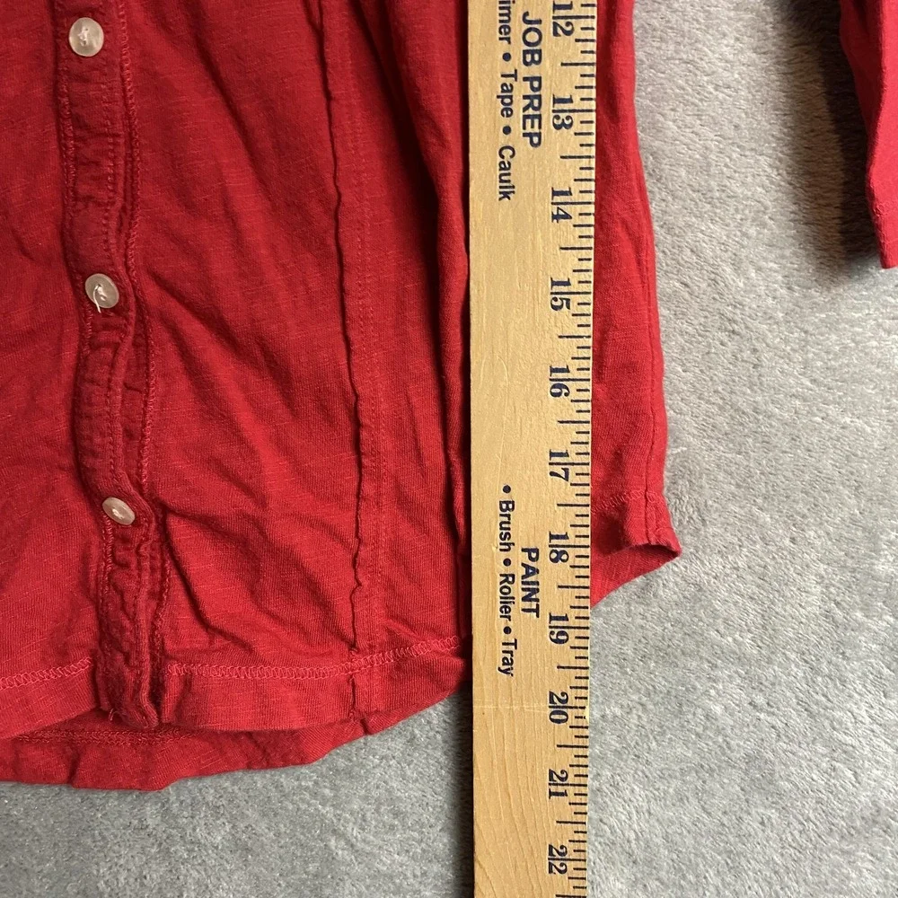 Abercrombie Kids Large Red Button-Up Lace Shoulder Shirt